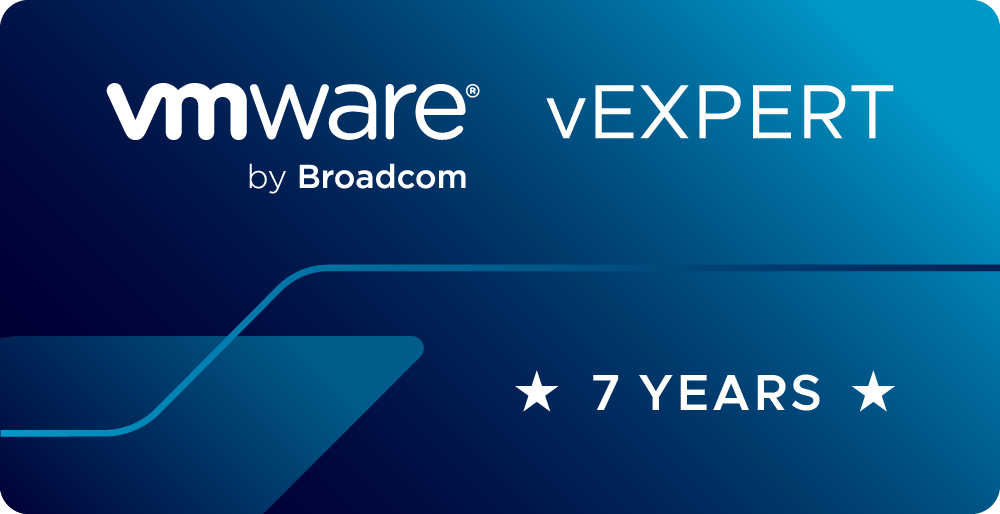 VMware vExpert for 7 years